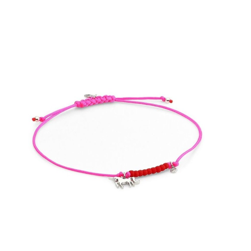 Sydney Evan Sterling Silver, Diamond & Unicorn Cord Bracelet